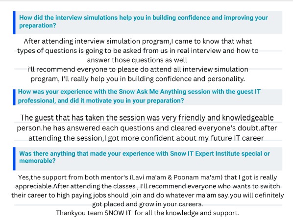 Detailed student feedback