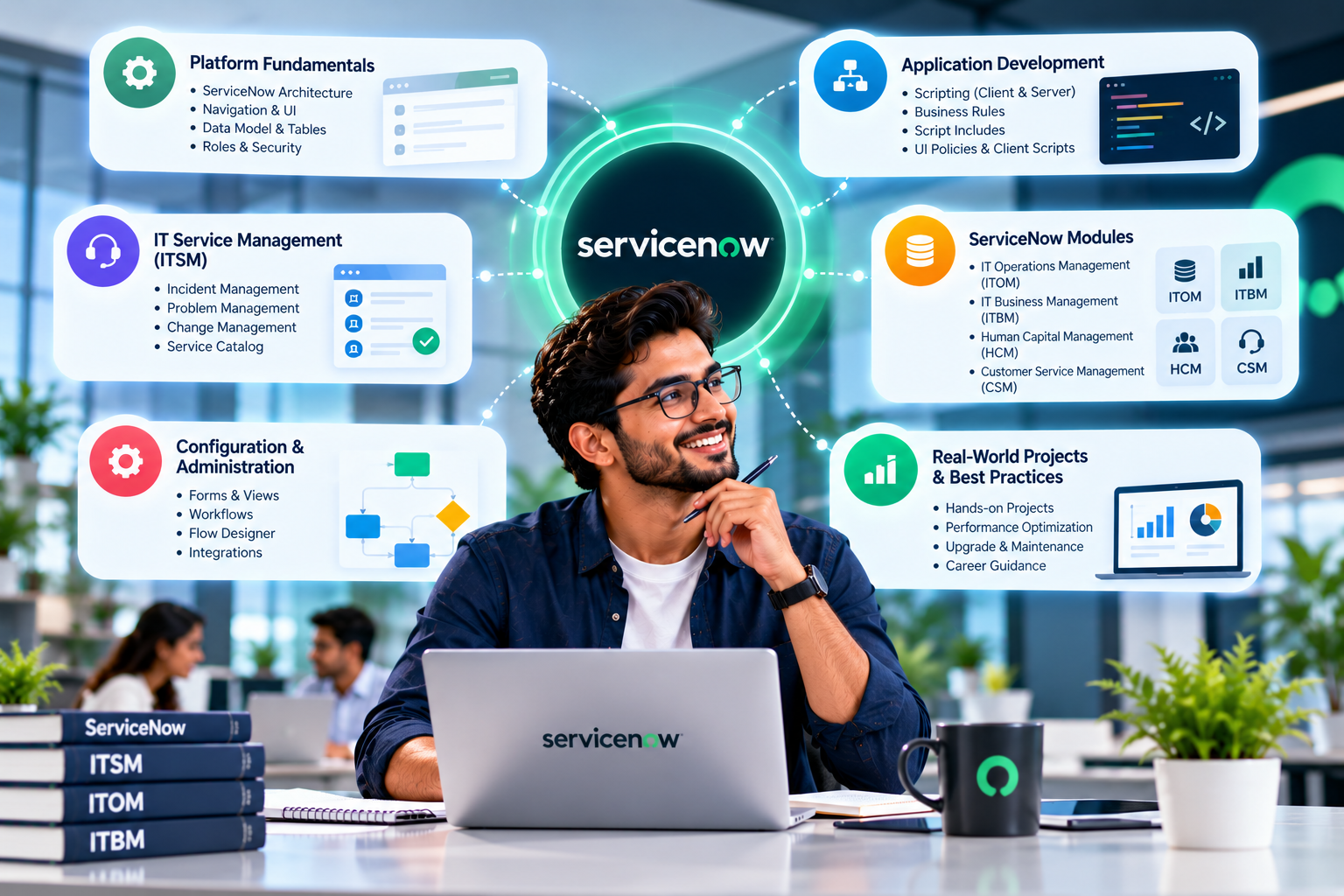 ServiceNow learning journey — course modules and skills in Delhi